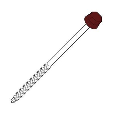 Vis pour panneau sur support bois PS40 rouge 8012, 50 pièces