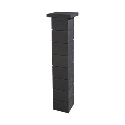 Chapeau de pilier plat 40 x 40 cm noir