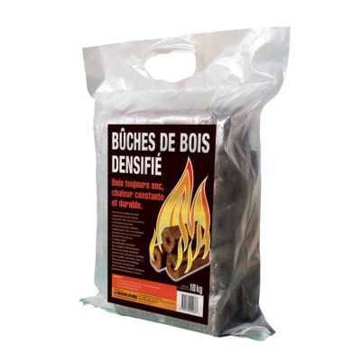 Bois densifié 12 bûches de 20cm - prêt à l'emploi <10%