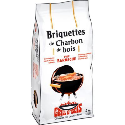 Briquettes de charbon de bois GRILL O’BOIS 4kg