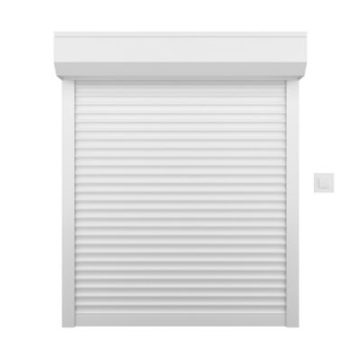 Volet roulant blanc électrique en aluminium H130 X L.120 cm