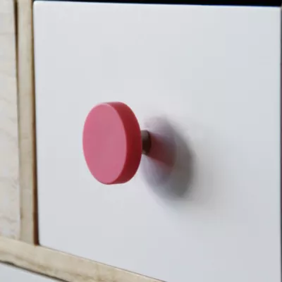 Lot 4 boutons de meuble rond rose Chrisligne Ø40 mm