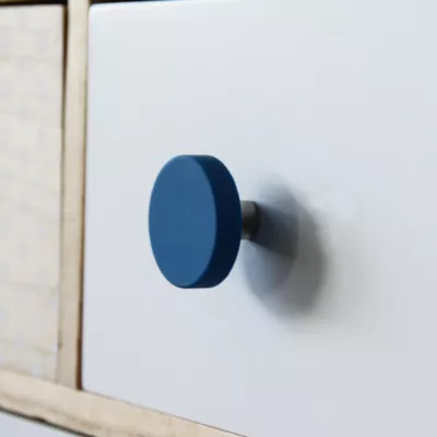 Lot 4 boutons de meuble rond bleu Ø40 mm Chrisligne