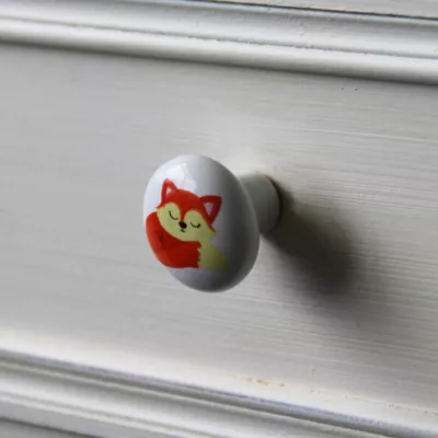 Lot 4 boutons de meuble enfant Renard Chrisligne Ø32 mm