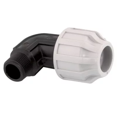 Coude mâle polypropylène à compression Ø20 femelle 1/2 (15x21) Fitt