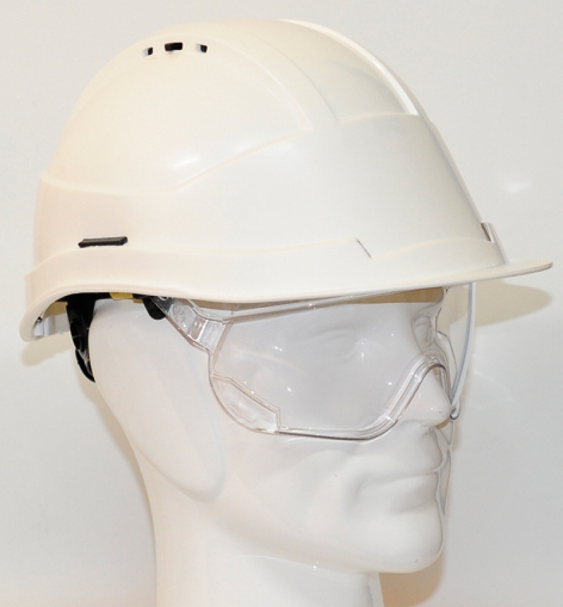 CASQUE KARAT BTP A/LUNETTE BLC