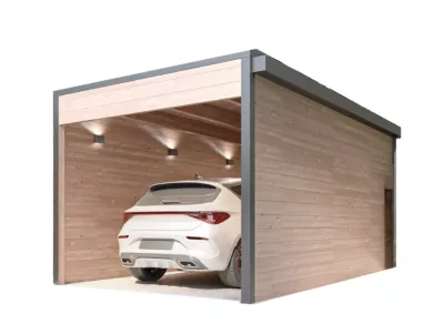 Carport simple en bois Design 3 x 5 m