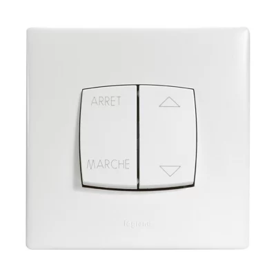 Interrupteur individuel de volets roulants Blanc Neptune