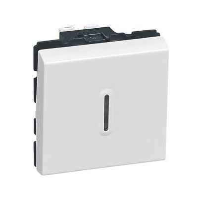 Poussoir à voyant 2 modules Legrand Mosaïc 2