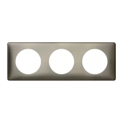 Plaque de finition triple Legrand Céliane Métal Tungstène