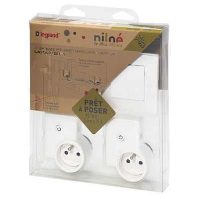 Interrupteur Legrand Niloé + 2 prises commandées