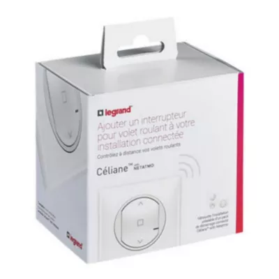 Interrupteur filaire connecté Céliane with Netatmo pour volet roulant blanc