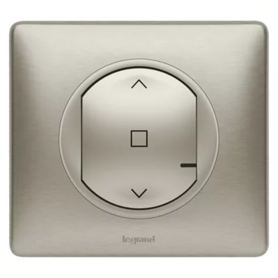 Interrupteur filaire connecté Céliane with Netatmo pour volet roulant titane
