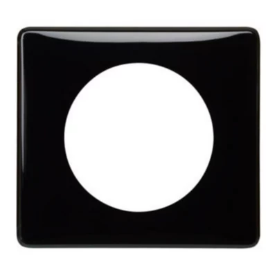 Plaque de finition 1 poste Legrand Céliane 0 988 26 coloris laqué noir l.90 x P.8,5 x H.82 mm