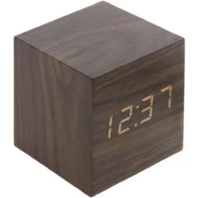 Thermomètre cube finition effet chêne