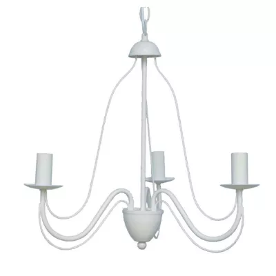 Lustre Colours Amos métal blanc patiné h.45 cm