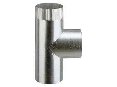 Image principale de Té de raccordement nu aluminié ø125 mm Poujoulat