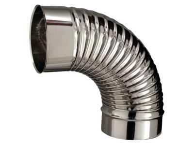 Coude plissé soudé 90° ø140 mm Poujoulat