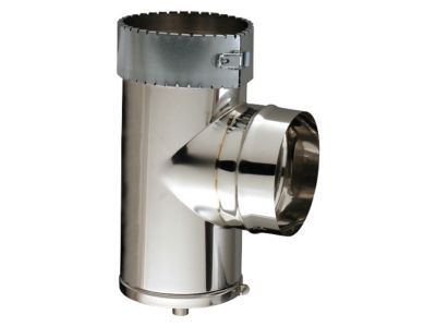 Image principale de Té de purge pour tubage flexible ø130 mm Poujoulat