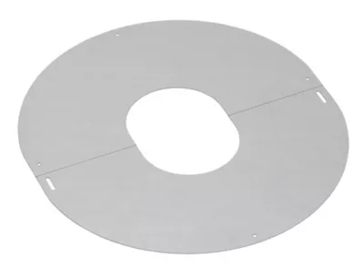 Plaque de propreté étanche inox ø80 mm, 0 à 30° blanc Poujoulat
