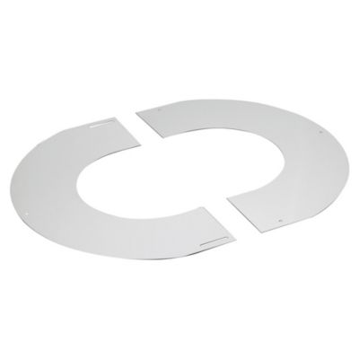 Plaque de propreté inox ø100/150 mm, 30° blanc Poujoulat
