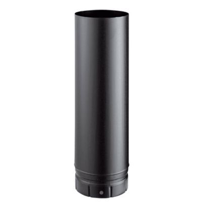 Image principale de Tuyau de poêle à bois émaillé Noir Mat 500 mm Poujoulat x ø80 mm Poujoulat