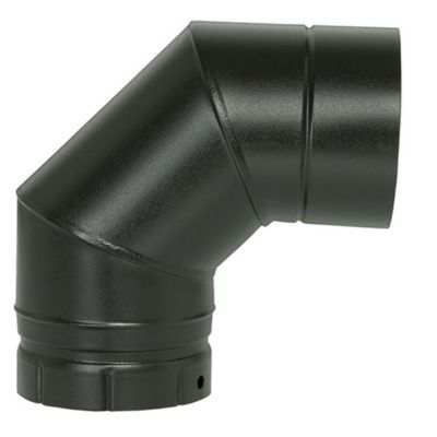 Image principale de Coude émaillé segmenté Noir 90° x ø80 Poujoulat