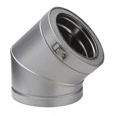 Coude 45° pour conduit double paroi POUJOULAT Ø100 mm Ep.3 mm
