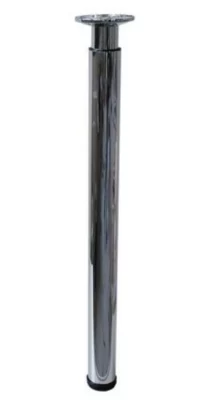 Pied de table réglable chromé H.700/1100 x ø60 cm