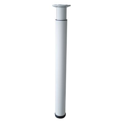 Pied métal réglable aluminium blanc ø 76 Bar Plus