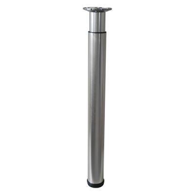 Pied métal réglable aluminium brossé ø76 mm Bar Plus