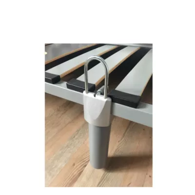 Pied de lit universel en hêtre gris Bar Plus H.23 x Ø.6 cm vendu par 3 pièces
