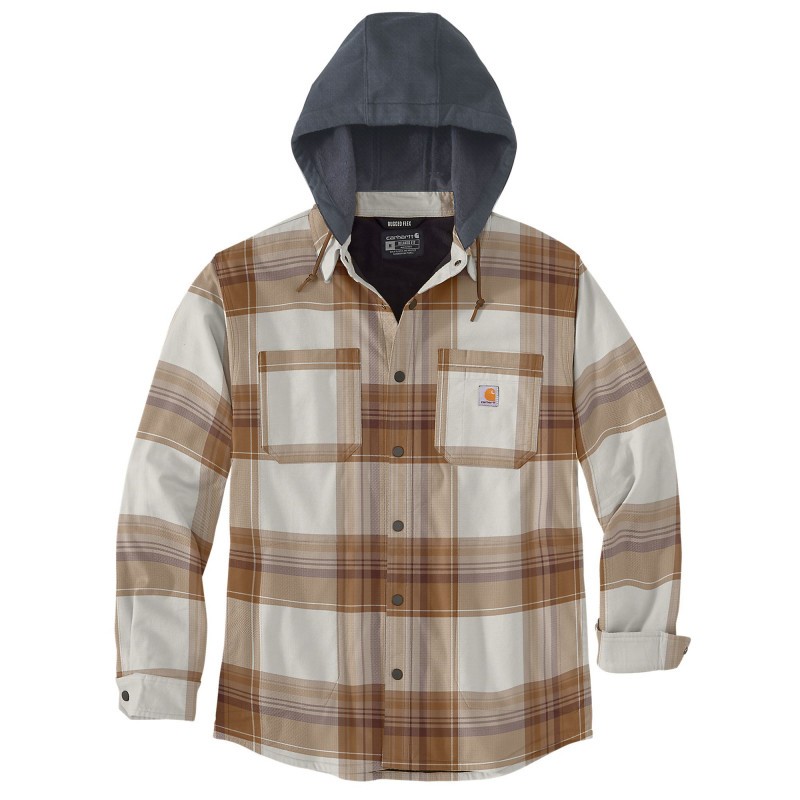 VESTE CARREAU CAPUCHE MARRON L
