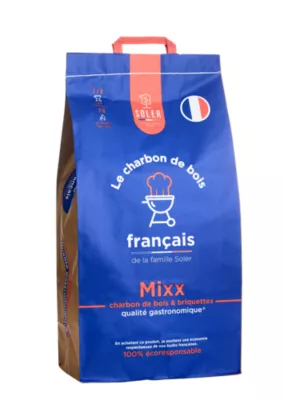 SOLER - Mixx Charbon de bois et Briquettes - 8kg