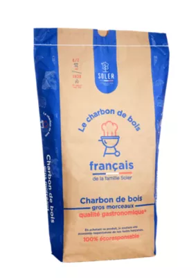 SOLER - Charbon de bois - Gros Morceaux - 40L