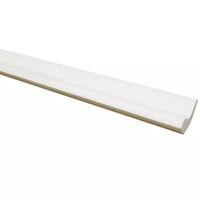 Corniche moderne tronquée MDF prépeint blanc 23x23mm L.2,44m