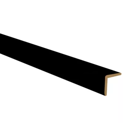 Baguette d'angle arrondi en MDF noir 23X23mm L.2,40m
