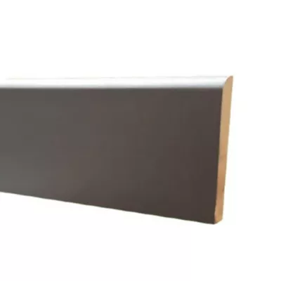Plinthe arrondie MDF revêtu papier gris 240 x 7 cm, ép.10 mm