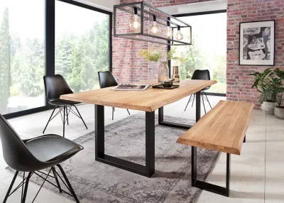 Plateau banc chêne 200 x 35 cm, ép.40 mm