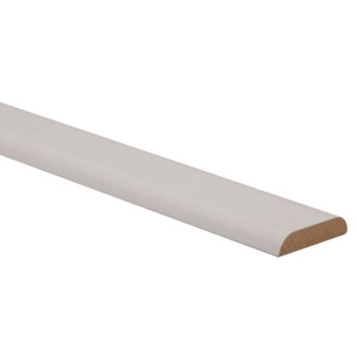 Champlat 2 arrondis en MDF blanc 4X28mm L.2,44 m