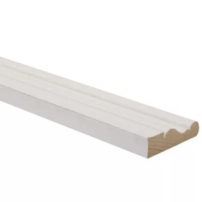 Chambranle Louis XVI en MDF doucine prépeint blanc 10x38mm L.2,44m