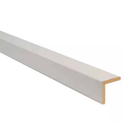 Baguette d'angle arrondi en MDF blanc 34X34mm L.2,44m