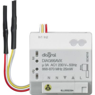Récepteur encastrable pour volet roulant Diagral DIAG66AVX
