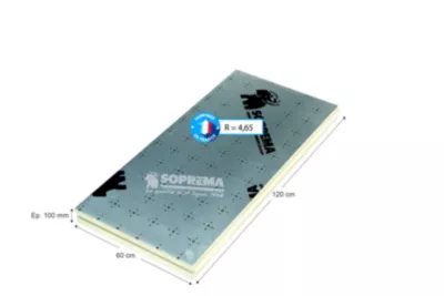 Image principale de Panneau polyuréthane Soprema HP - 1,2 x 0,6 m ép.100 mm R.4,65m²K/W