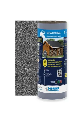 Bardeau rouleau bitume adhésif Lizy Garden noir H.0,5 X L.5m Soprema