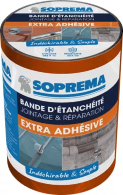 Bande d'étanchéité Extra Adhésive Soprema terre cuite 15cm x 5m, ép. 0.6mm