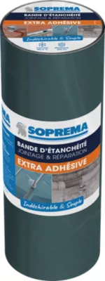 Bande d'étanchéité Extra Adhésive Soprema ardoise 30cm x 5m, ép. 0.6mm