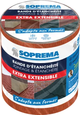 Bande d'étanchéité Extensible Soprema terre cuite 15cm x 5m, ép. 1.6mm
