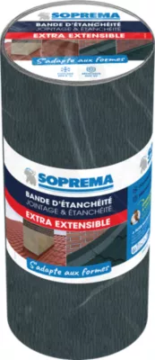 Bande d'étanchéité Extensible Soprema ardoise 30cm x 5m, ép. 1.6mm