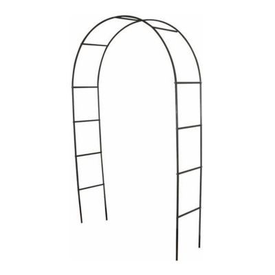 Arche double Blooma Tara en métal coloris noir L.140 x l.40 x H.240 cm